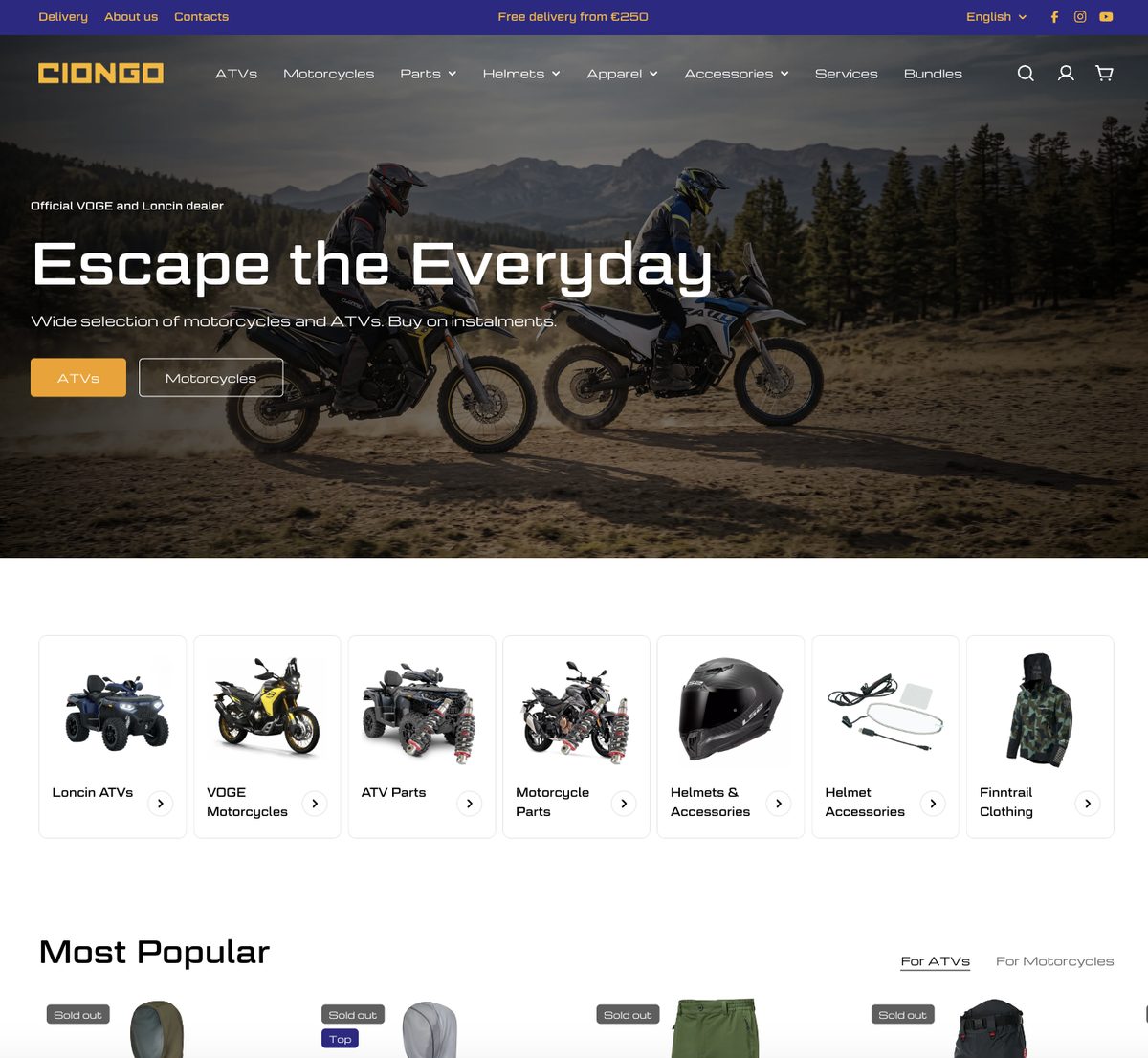 Ciongo.shop storefront
