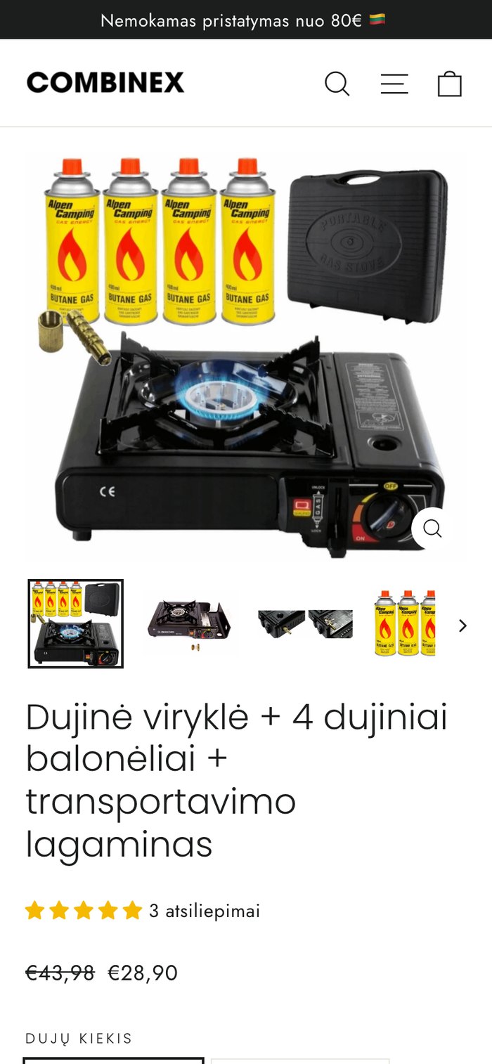 Combinex telefone, ekranas 3