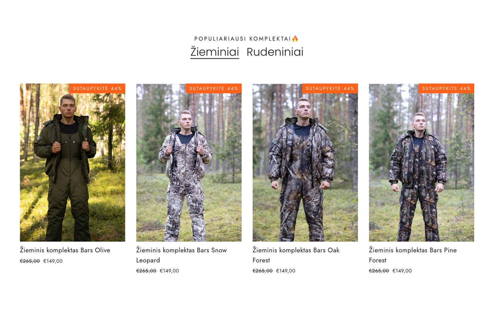 Populiariausi rinkiniai su žiemos ir rudens skirtukais